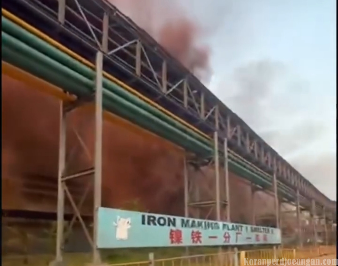 Tungku Smelter PT OSS Meledak, Asap Hitam Membubung Tinggi, Pekerja Panik