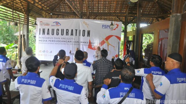 Inaugurasi Pengurus Media Perdjoeangan dan Relawan Jamkeswatch FSPMI Tangerang Raya, Perkuat Peran Organisasi