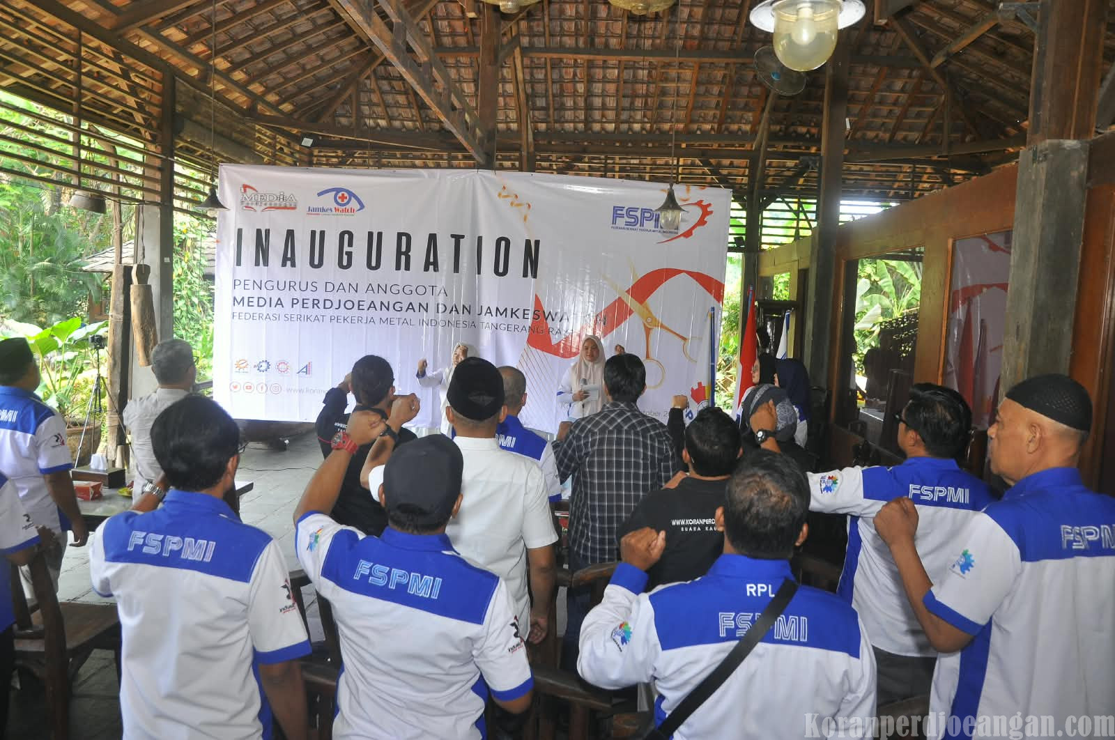 Inaugurasi Pengurus Media Perdjoeangan dan Relawan Jamkeswatch FSPMI Tangerang Raya, Perkuat Peran Organisasi