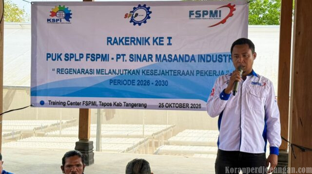 Perkuat Organisasi, Tingkatkan Kesejahteraan Anggota: Pesan Ketua Serikat Pekerja FSPMI PT Sinar Masanda Industri dalam Rapat Kerja
