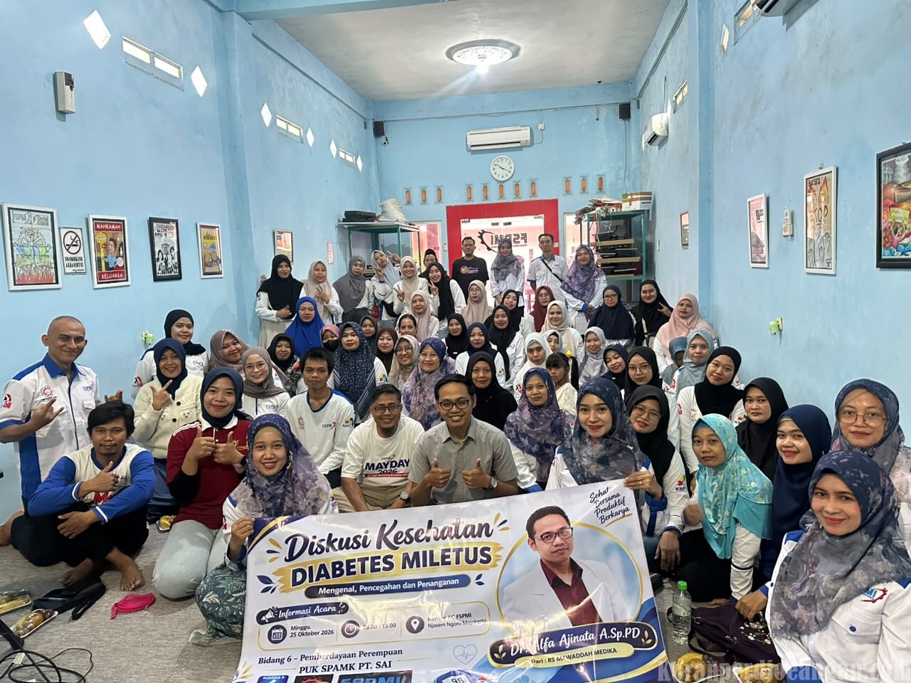 Gandeng RS Mawaddah Medika, Bidang Serikat Pekerja FSPMI PT SAI Sukses Gelar Edukasi Pencegahan Diabetes