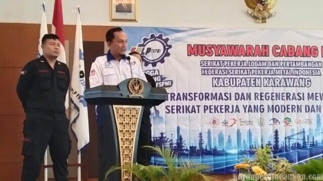 Didukung 12 PUK, Rengga Pria Hutama Terpilih sebagai Ketua PC SPLP FSPMI Karawang 2026–2031
