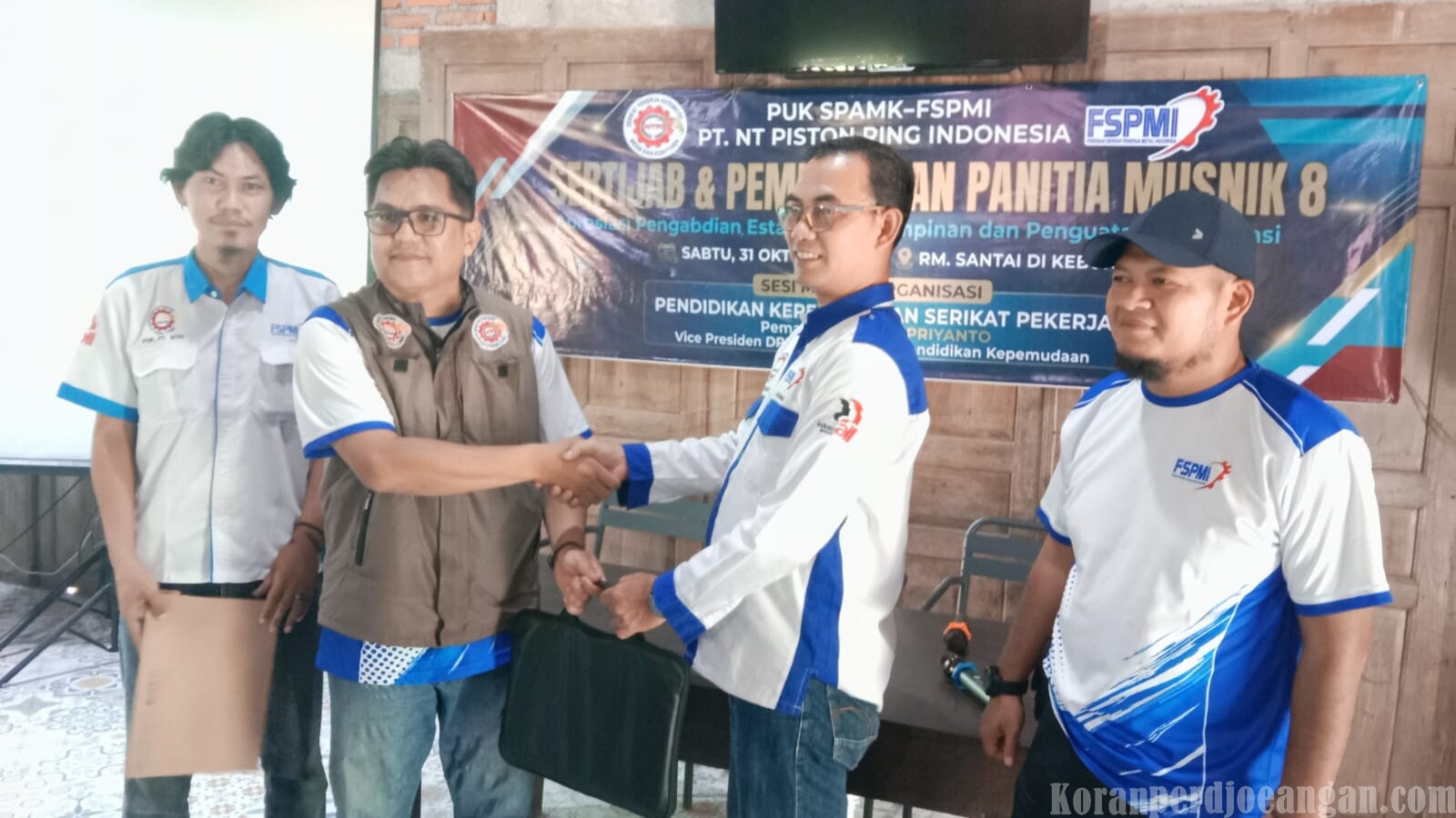 Sertijab dan Pembubaran Panitia Musnik 8 PUK SPAMK FSPMI PT NT Piston Ring Indonesia 
