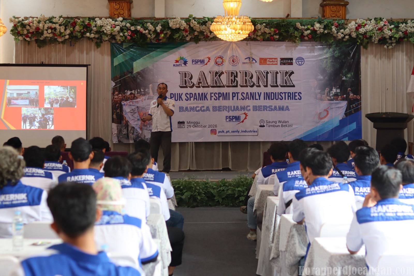 Dihadiri 78 Peserta, PUK SPAMK FSPMI PT Sanly Industries Gelar Rakernik V di Saung Wulan